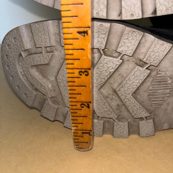 Palladium Baggy Canvas Boots Women’s 9 Black Fold Over Combat High Top - Picture 6 of 9